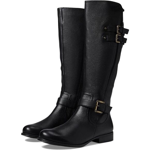 Naturalizer Shoes - Naturalizer Jessie Black Leather Riding Boots Sz 12‎ WIDE WIDTH